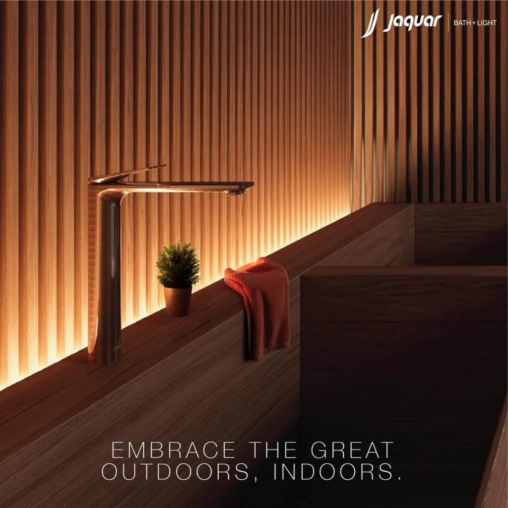 designer jaquar faucet in a premium bathroom setup gurgaon