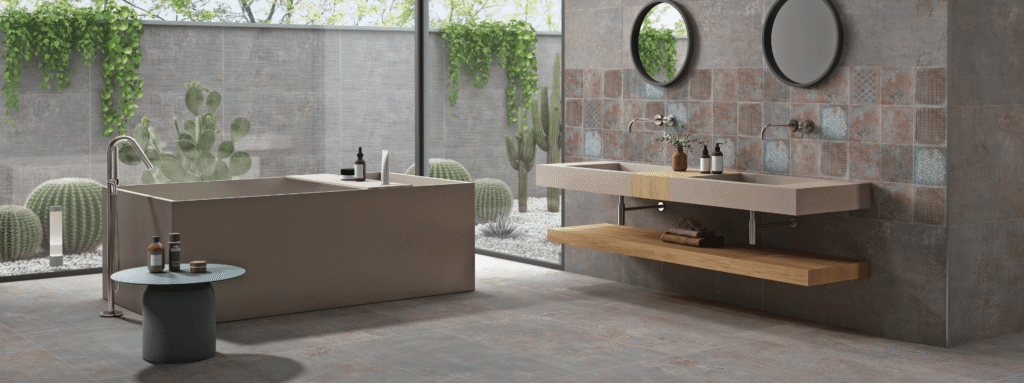 tile designs for living room with stone inspired tiles