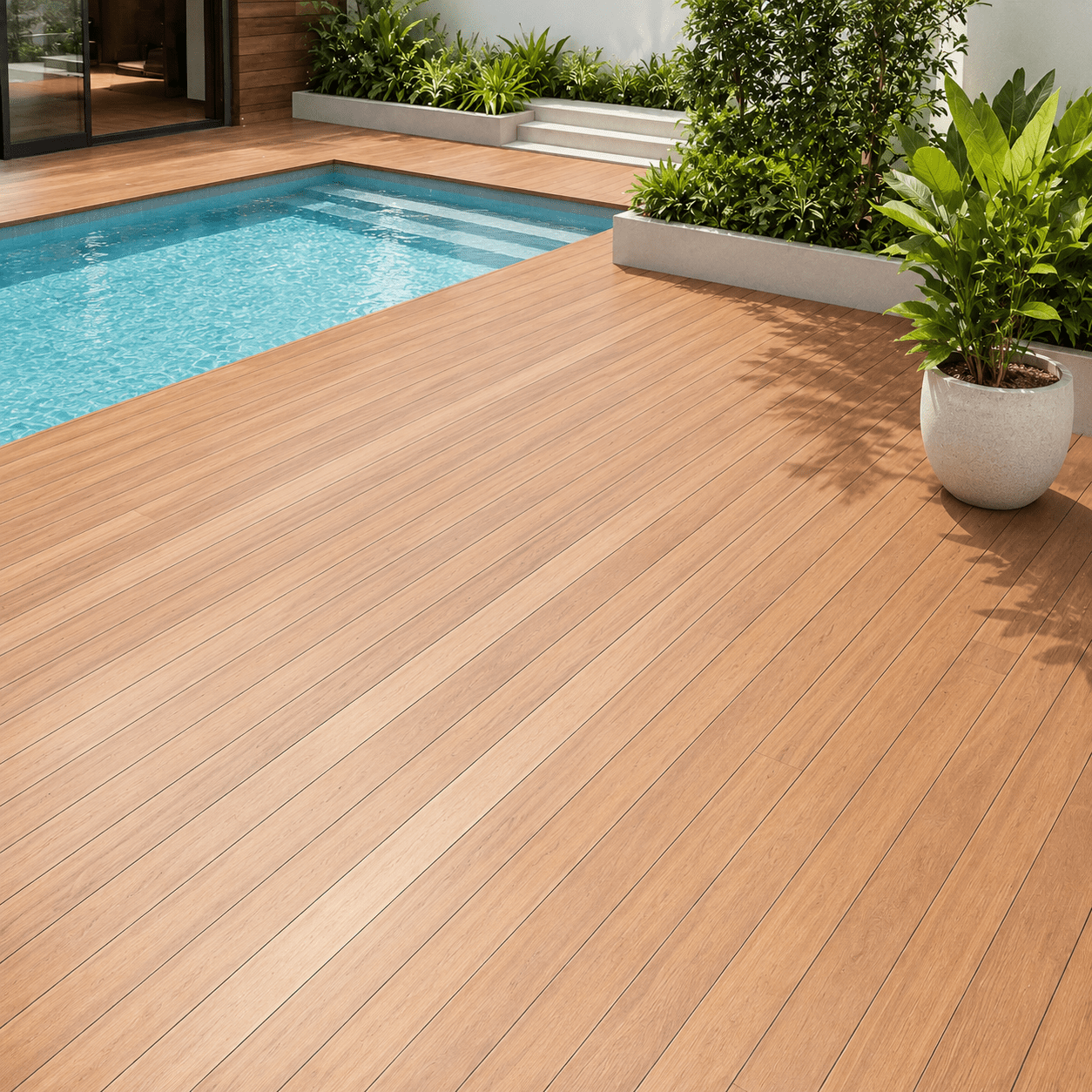 Premium WPC decking India – luxury outdoor wood plastic composite deck flooring Gurgaon