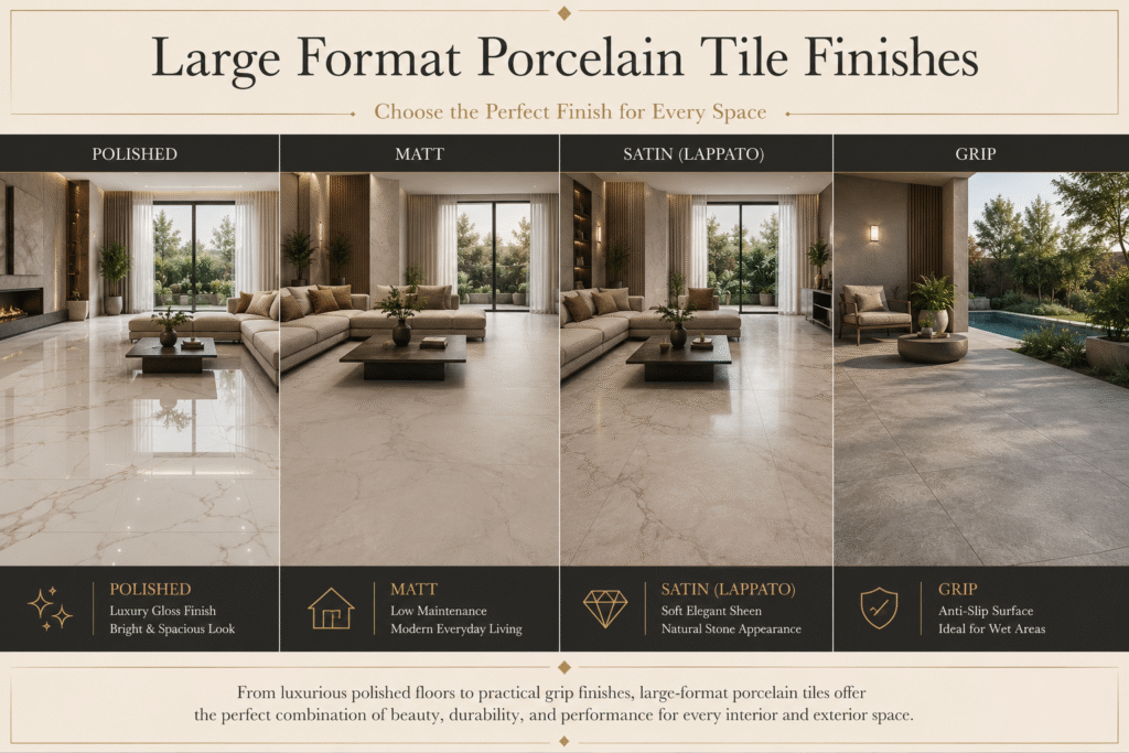 porcelain tile finishes