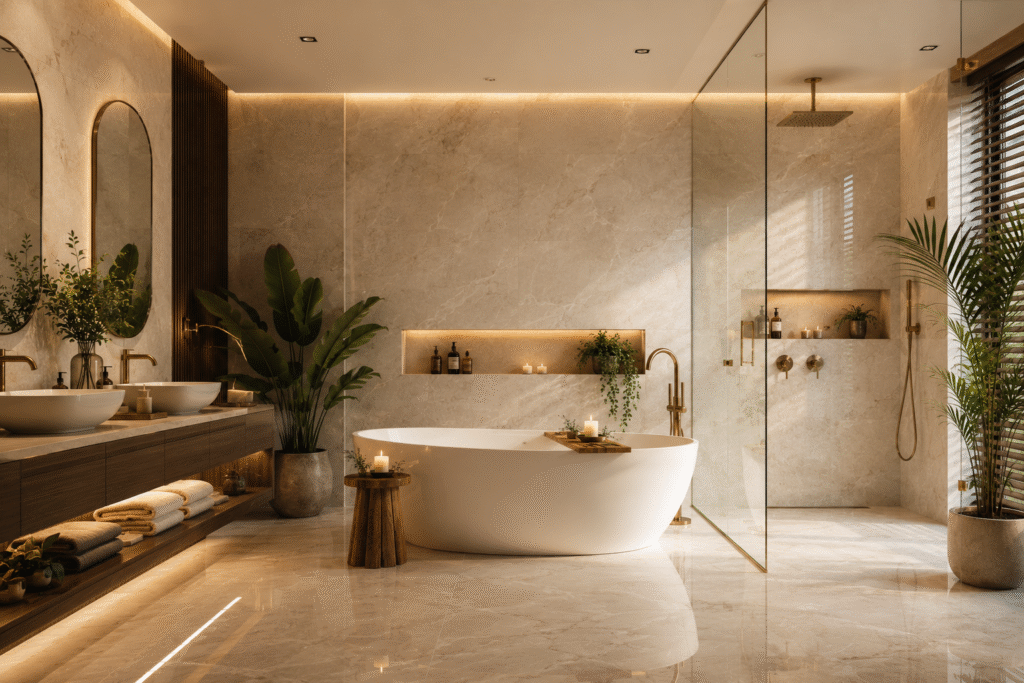 Spa-like bathroom